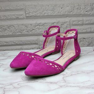 Jessica Simpson, Pink "Zuka" Pointed Flats, size 6.5